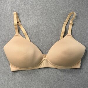 Lively Bra 38D Beige Lightly Lined Everyday T-Shirt Bra Adjustable Straps‎